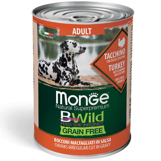 Monge BWild Adult Tacchino 400g - Cani Tutte Taglie Monge BWild Adult Tacchino 400g - Cani Tutte Taglie